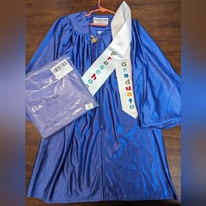 Preschool Graduation Cap and Gown, Purple, Size 8